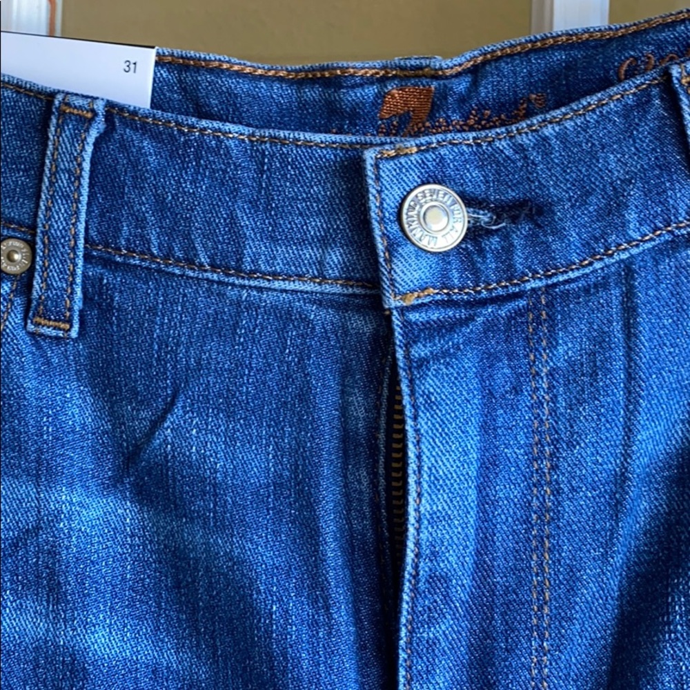 7 For All Mankind Ali Cropped Flare Jeans 31 - Picture 2 of 9